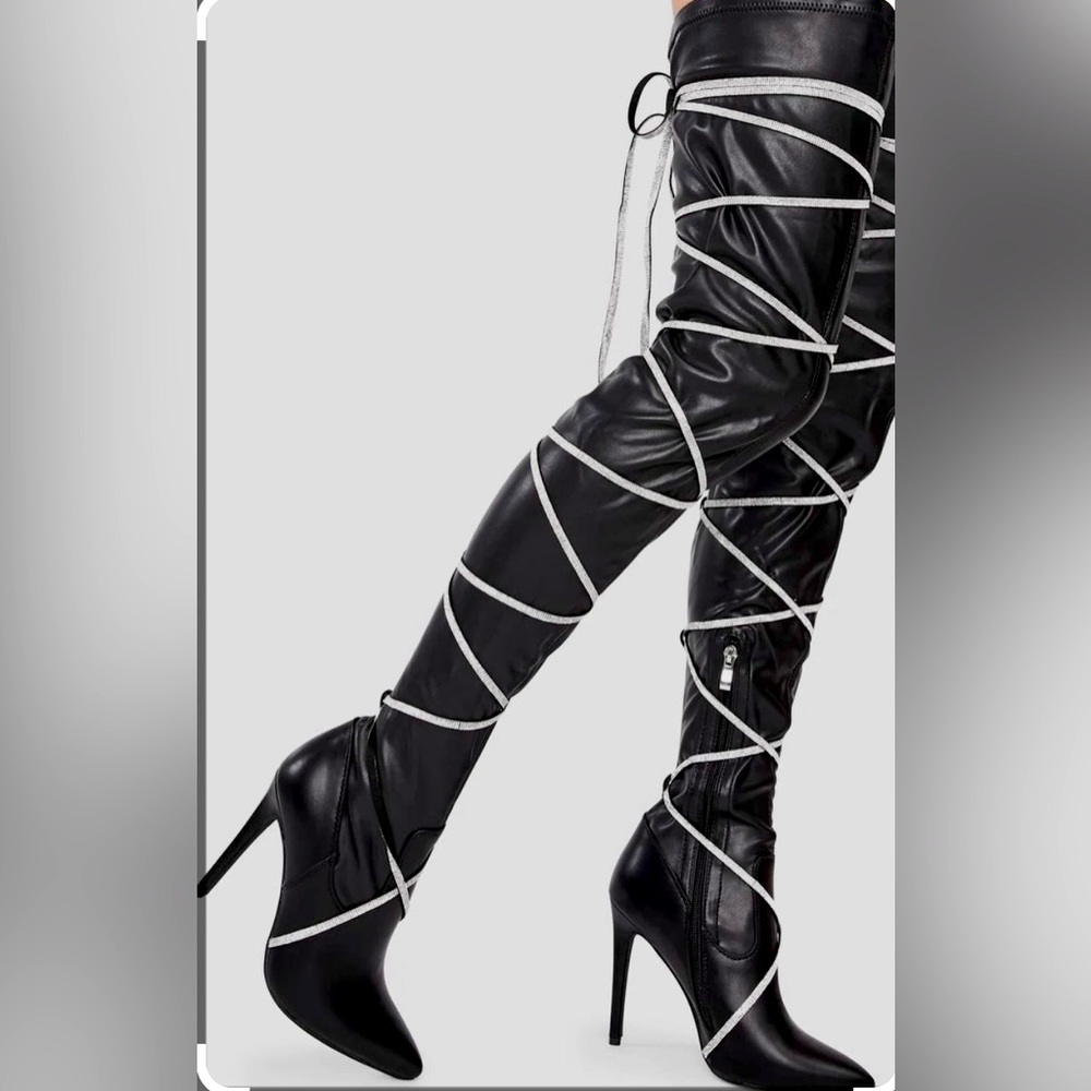 Azalea Wang thigh high boots